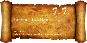 Terhes Tacitusz névjegykártya